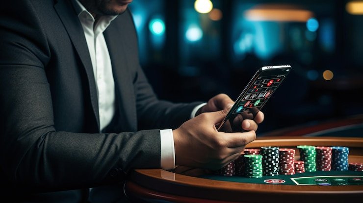 Antarmuka permainan Diamond Empire dengan simbol permata dan gulungan